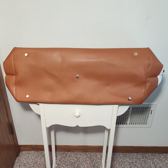 Loulu canvas weekender bag with vegan leather accents, excellent, like new cond. - Picture 3 of 5